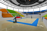 篮球场地照明设计